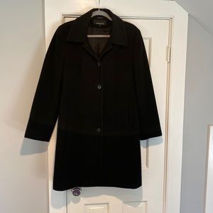 Jones New York black wool coat, size 12, EUC